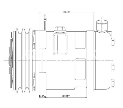 Компрессор кондиционера поршневой 5Н14 12V RC-U0807